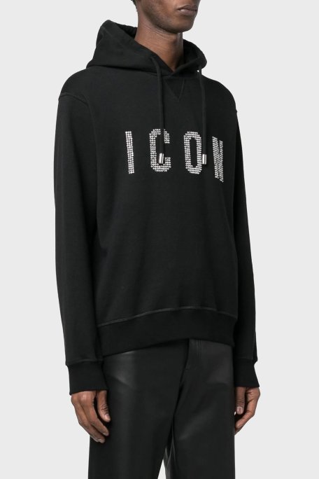 Dsquared2 Pamuklu Regular Fit Kapüşonlu Erkek Sweat S79GU0106 S25516 900 SİYAH - Dsquared2