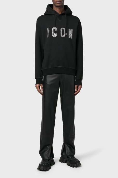 Dsquared2 Pamuklu Regular Fit Kapüşonlu Erkek Sweat S79GU0106 S25516 900 SİYAH - Dsquared2 (1)