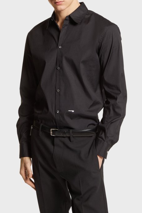 Dsquared2 Pamuklu Relaxed Fit Erkek Gömlek S74DM0659 S44131 900 SİYAH - Dsquared2