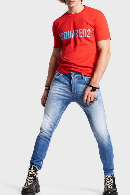 Dsquared2 Skater Streç Pamuklu Normal Bel Slim Fit Jeans Erkek Kot Pantolon S74LB1276 S30342 470 LACİVERT - Dsquared2 