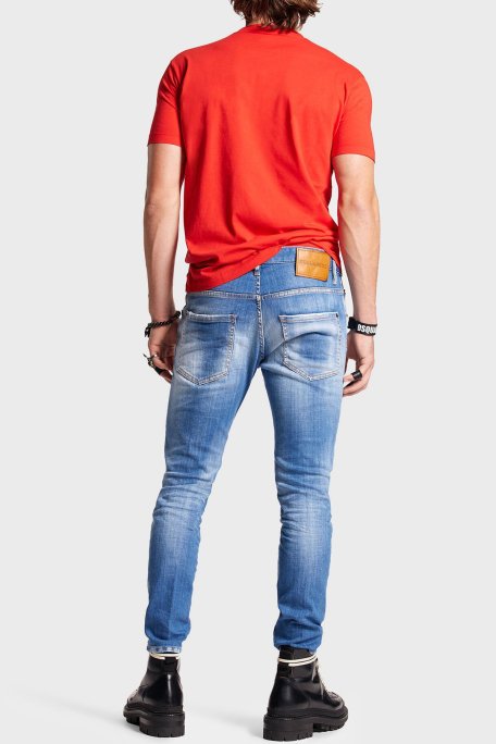 Dsquared2 Skater Streç Pamuklu Normal Bel Slim Fit Jeans Erkek Kot Pantolon S74LB1276 S30342 470 LACİVERT - Dsquared2 (1)