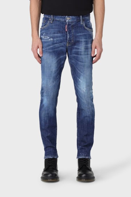 Dsquared2 Streç Pamuklu Skinny Fit Jeans Erkek Kot Pantolon S71LB1357 S30872 470 LACİVERT - Dsquared2