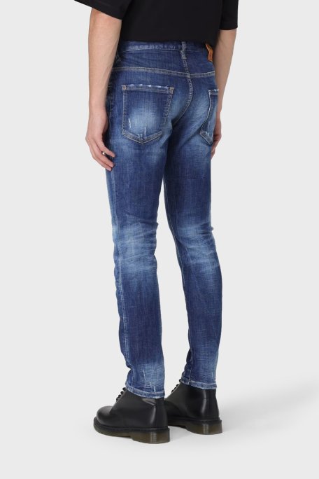 Dsquared2 Streç Pamuklu Skinny Fit Jeans Erkek Kot Pantolon S71LB1357 S30872 470 LACİVERT - Dsquared2 (1)