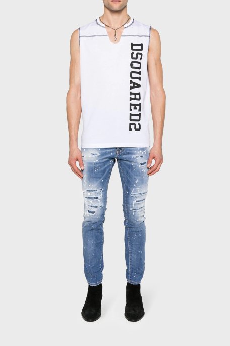 Dsquared2 Streç Pamuklu Skinny Fit Jeans Erkek Kot Pantolon S71LB1362 S30789 470 LACİVERT - Dsquared2