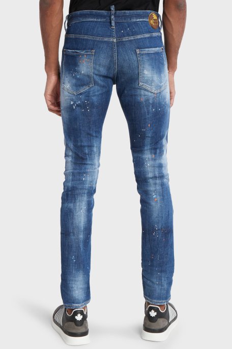 Dsquared2 Streç Pamuklu Skinny Fit Jeans Erkek Kot Pantolon S71LB1364 S30872 470 LACİVERT - Dsquared2 (1)