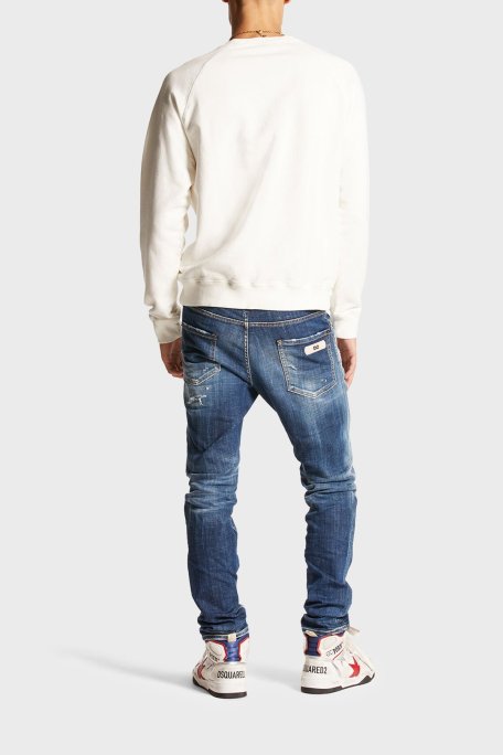 Dsquared2 Streç Pamuklu Skinny Fit Jeans Erkek Kot Pantolon S71LB1365 S30342 470 LACİVERT - Dsquared2 (1)