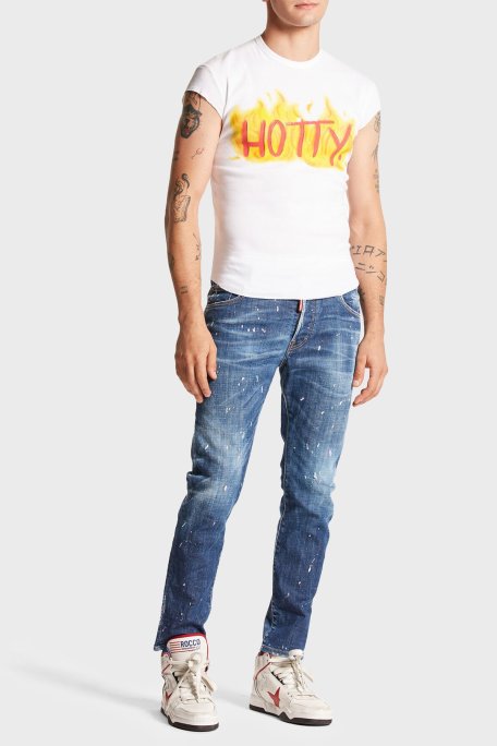 Dsquared2 Streç Pamuklu Skinny Fit Jeans Erkek Kot Pantolon S71LB1412 S30872 470 LACİVERT - Dsquared2