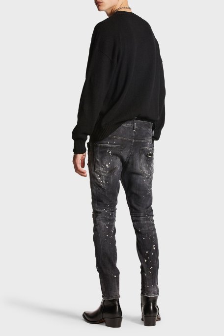 Dsquared2 Streç Pamuklu Skinny Fit Jeans Erkek Kot Pantolon S74LB1430 S30503 900 SİYAH - Dsquared2 (1)