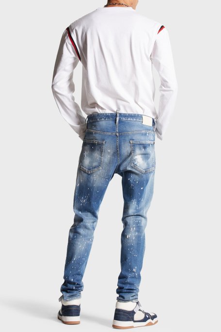 Dsquared2 Streç Pamuklu Skinny Fit Jeans Erkek Kot Pantolon S74LB1443 S30789 470 LACİVERT - Dsquared2 (1)