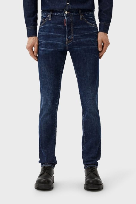 Dsquared2 Streç Pamuklu Skinny Fit Jeans Erkek Kot Pantolon S74LB1467 S30342 470 LACİVERT - Dsquared2