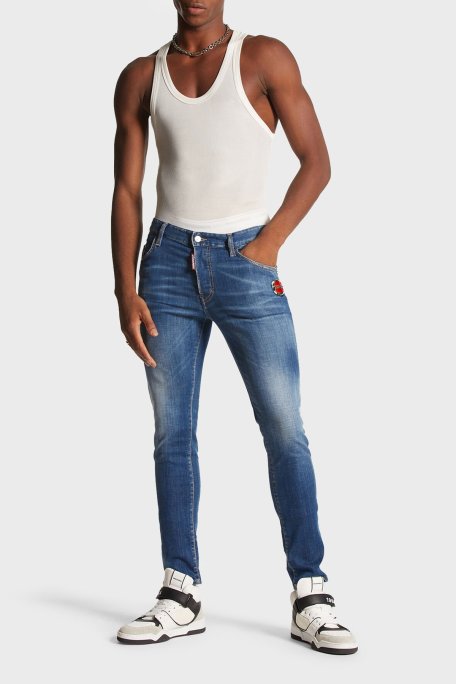 Dsquared2 Streç Pamuklu Skinny Fit Jeans Erkek Kot Pantolon S74LB1471 S30342 470 LACİVERT - Dsquared2