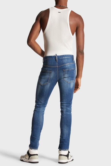 Dsquared2 Streç Pamuklu Skinny Fit Jeans Erkek Kot Pantolon S74LB1471 S30342 470 LACİVERT - Dsquared2 (1)