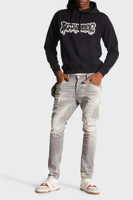 Dsquared2 Streç Pamuklu Skinny Fit Jeans Erkek Kot Pantolon S74LB1477 S30260 852 GRİ - Dsquared2