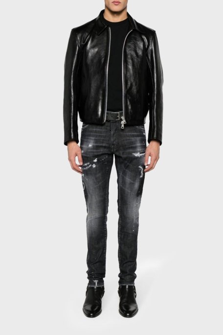 Dsquared2 Streç pamuklu Skinny Fit Jeans Erkek Kot Pantolon S74LB1480 S30357 900 SİYAH - Dsquared2