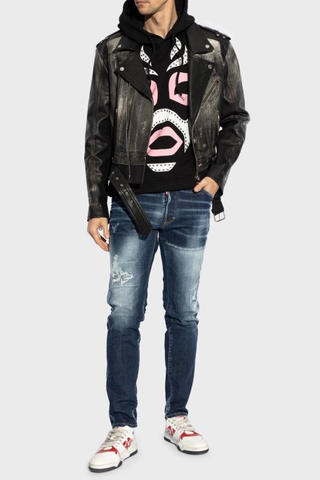 Dsquared2 Streç Pamuklu Skinny Fit Normal Bel Dar Paça Jeans Erkek Kot Pantolon S71LB1580 S30664 470 LACİVERT - Dsquared2 (1)