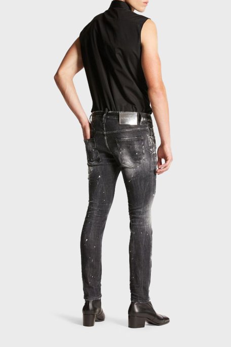 Dsquared2 Streç Pamuklu Skiny Fit Jeans Erkek Kot Pantolon S71LB1373 S30503 900 SİYAH - Dsquared2 (1)