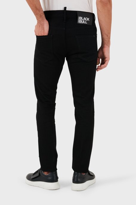 Dsquared2 Streç Pamuklu Slim Fit Dar Paça Jeans Erkek Kot Pantolon S71LB1350 S30564 900 SİYAH - Dsquared2 (1)