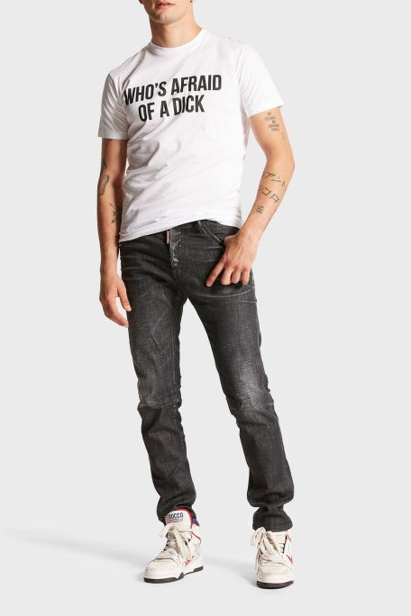 Dsquared2 Streç Pamuklu Slim Fit Jeans Erkek Kot Pantolon S71LB1358 S30357 900 SİYAH - Dsquared2