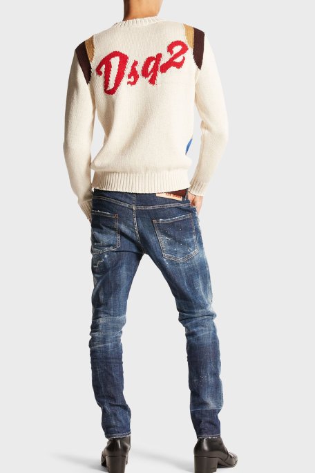 Dsquared2 Streç Pamuklu Slim Fit Jeans Erkek Kot Pantolon S71LB1368 S30342 470 LACİVERT - Dsquared2 (1)