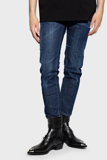 Dsquared2 Streç Pamuklu Slim Fit Jeans Erkek Kot Pantolon S74LB1316 S30342 470 LACİVERT - Dsquared2