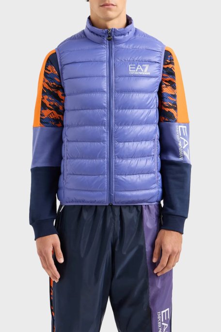 EA7 % 100 Kuş Tüyü Dolgulu Kapitoneli Erkek Yelek 8NPQ01 PN29Z 1557 MOR - EA7