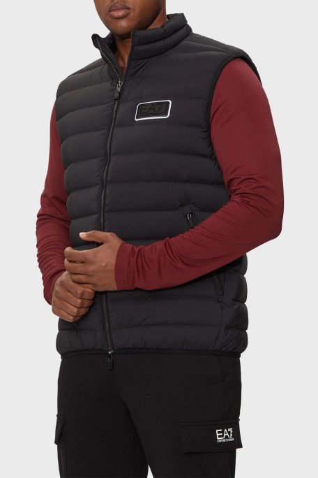 EA7 %100 Kuş Tüyü Dolgulu Şişme Erkek Yelek 6DPQ02 PNHAZ 1200 SİYAH - EA7