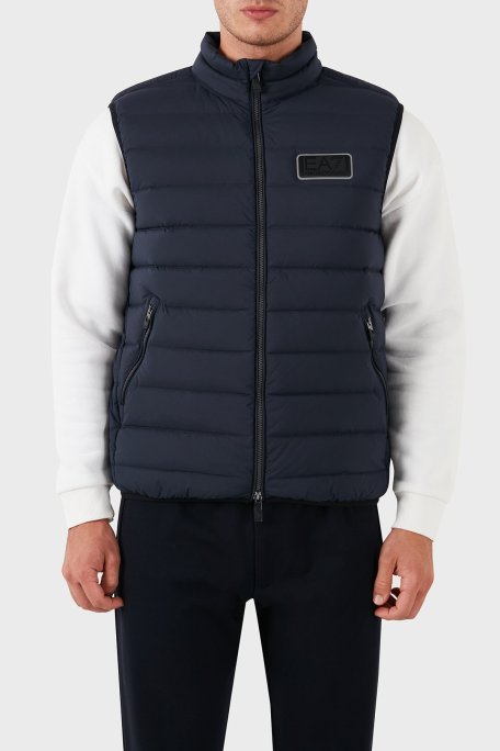 EA7 % 100 Kuş Tüyü Dolgulu Şişme Erkek Yelek 6DPQ02 PNHAZ 1562 LACİVERT - EA7