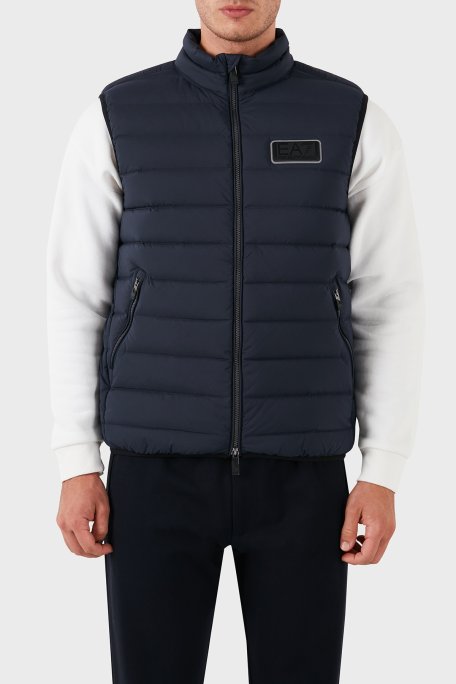 EA7 % 100 Kuş Tüyü Dolgulu Şişme Erkek Yelek 6DPQ02 PNHAZ 1562 LACİVERT - EA7