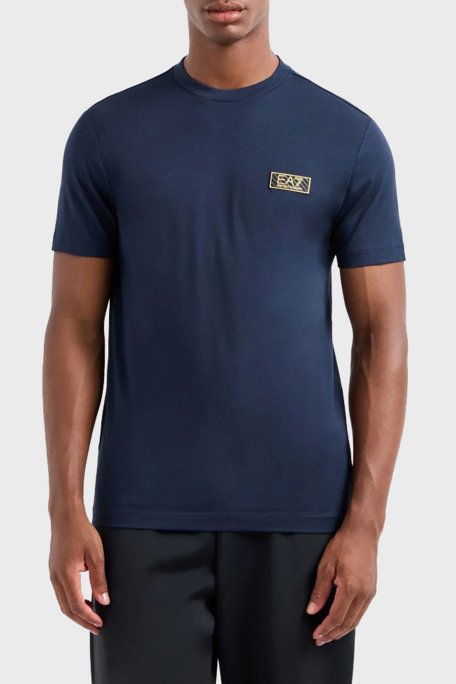 EA7 % 100 Pamuk Regular Fit Bisiklet Yaka Erkek T Shirt 7M000021 AF10170 UB102 LACİVERT - EA7