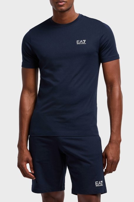 EA7 % 100 Pamuk Regular Fit Bisiklet Yaka Erkek T Shirt 8NPT25 PJVPZ 0562 LACİVERT - EA7