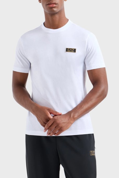EA7 % 100 Pamuklu Regular Fit Erkek T Shirt 7M000021 AF10170 U0002 BEYAZ - EA7