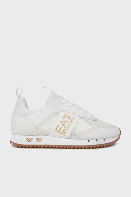 EA7 Bağcıklı Logolu Sneaker Unisex Ayakkabı X8X027 XK050 T603 BEYAZ-GOLD - EA7