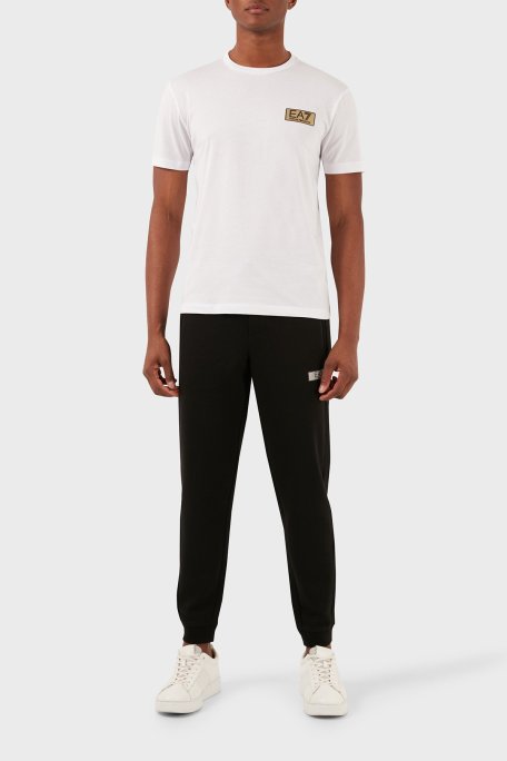 EA7 Bisiklet Yaka % 100 Pamuk Regular Fit Erkek T Shirt 3DPT07 PJM9Z 1100 BEYAZ - EA7 (1)