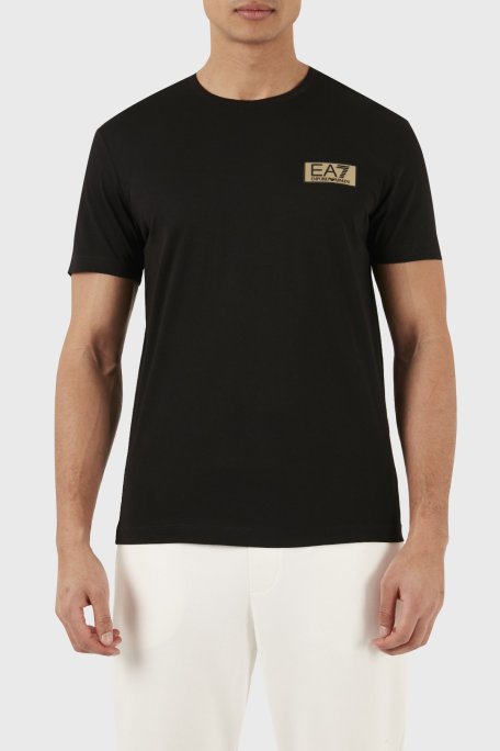 EA7 Bisiklet Yaka % 100 Pamuk Regular Fit Erkek T Shirt 3DPT07 PJM9Z 1200 SİYAH - EA7