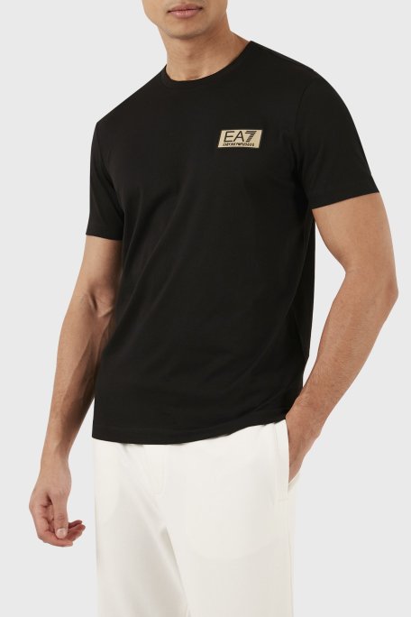 EA7 Bisiklet Yaka % 100 Pamuk Regular Fit Erkek T Shirt 3DPT07 PJM9Z 1200 SİYAH - EA7 (1)