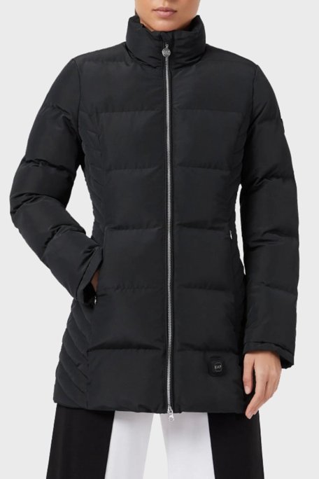 EA7 Cepli Fermuarlı Regular Fit Dik Yaka Şişme Bayan Mont S 6KTK10 TN8AZ 1200 SİYAH - EA7