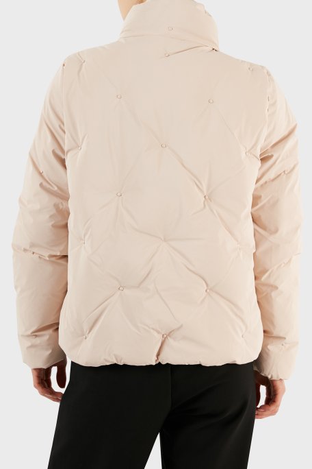EA7 Gizli Kapüşonlu Dik Yaka Regular Fit Şişme Kadın Mont 6RTB34 TNDMZ 1707 PUDRA - EA7 (1)