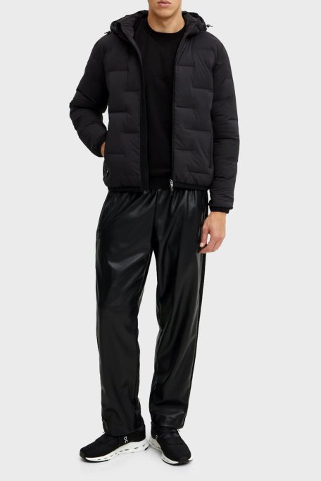 EA7 Kapitoneli Su İtici Regular Fit Kapüşonlu Şişme Erkek Mont 6DPB64 PNHHZ 1200 SİYAH - EA7 (1)