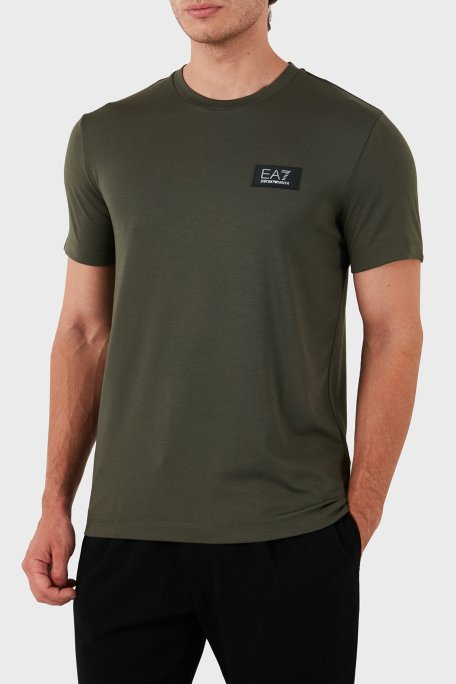 EA7 Logolu Bisiklet Yaka Slim Fit Erkek T Shirt 3DPT72 PJUJZ 1846 YEŞİL - EA7 (1)