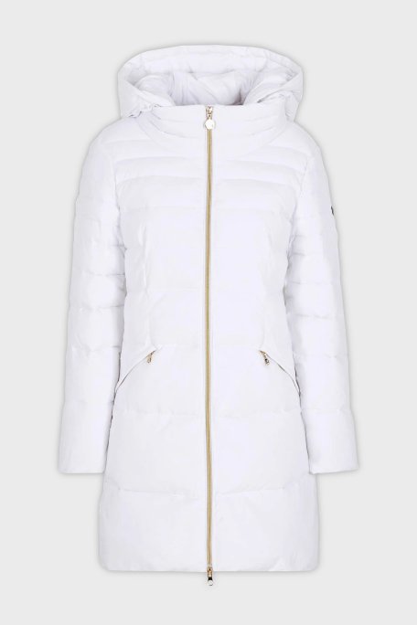EA7 Çıkarılabilir Kapüşonlu CALIDUM7 Dolgulu Regular Fit Uzun Şişme Bayan Mont 6RTL01 TNDAZ 1100 BEYAZ - EA7 (1)