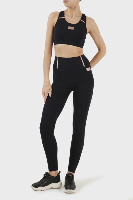 EA7 Logolu Çıkarılabilir Pedli Bisiklet Yaka Sporcu Bayan Sütyen 3RTH02 TJKEZ 1200 SİYAH - EA7 (1)