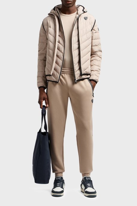 EA7 Logolu Comfort Fit Bisiklet Yaka Erkek T Shirt 8NPT16 PJRGZ U6155 BEJ - Ea7 (1)