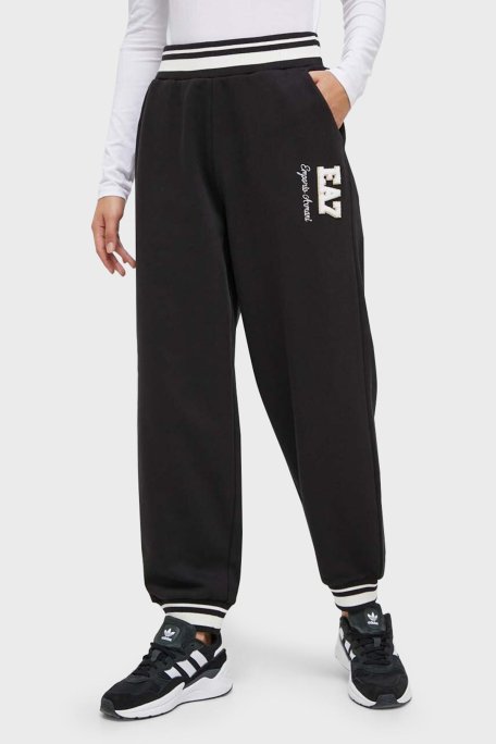 EA7 Logolu Elastik Bel Bantlı Spor Kadın Pantolon 6RTP64 TJPZZ 0216 SİYAH - EA7