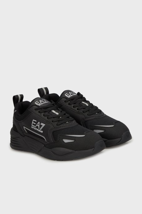 EA7 Logolu File Detaylı Kalın Taban Sneaker Unisex Ayakkabı 7X000308 AF18447 MC026 SİYAH-GÜMÜŞ - Ea7 (1)