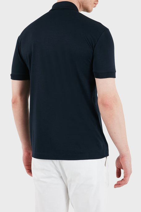 EA7 Logolu Modal Karışımlı Regular Fit Fermuarlı Erkek Polo 7M001361 AF13862 UB102 LACİVERT - Ea7 (1)