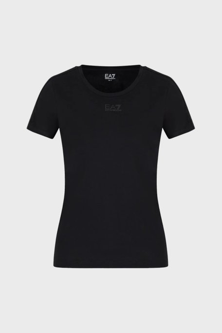 EA7 Logolu Pamuklu Regular Fit Kadın T Shirt 6LTT18 TJJLZ 1200 SİYAH - EA7 (1)