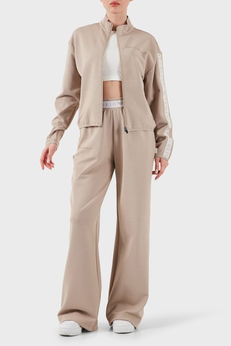 EA7 Logolu Regular Fit Dik Yaka Fermuarlı Bayan Sweat 7W000275 AF12501 U6155 BEJ - Ea7 (1)