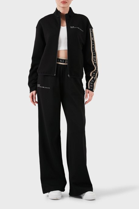 EA7 Logolu Regular Fit Dik Yaka Fermuarlı Bayan Sweat 7W000275 AF12501 UC001 SİYAH - Ea7 (1)