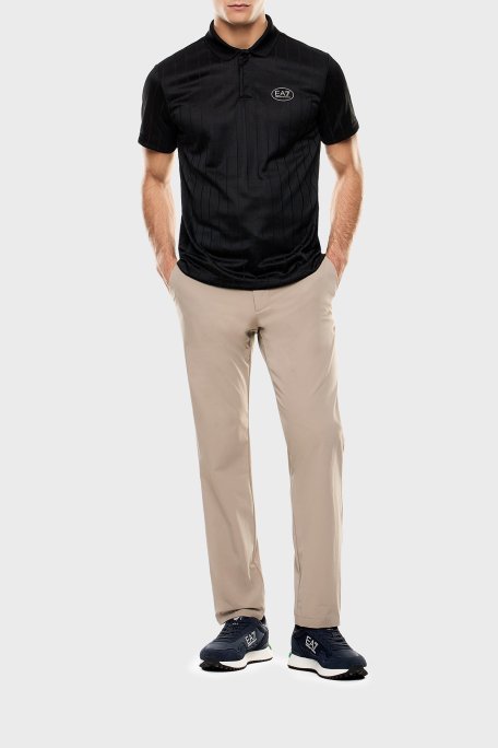 EA7 Logolu Regular Fit Düğmeli Erkek Polo 7M001287 AF22277 FC038 SİYAH - Ea7 (1)