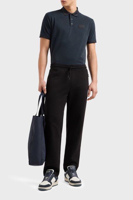 EA7 Logolu Regular Fit Düğmeli Erkek Polo Yaka T Shirt 7M000090 AF13862 UC001 SİYAH - EA7 (1)